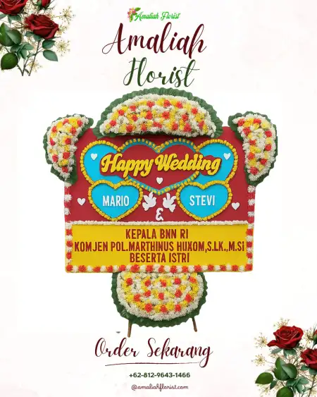Papan Bunga Pernikahan Samiranan